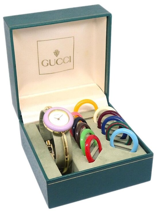 Gucci 11/12.2 Change Bezel Chameleon Quartz Watch SS 117885